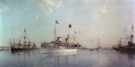Gemälde restauriert - Kaiseryacht